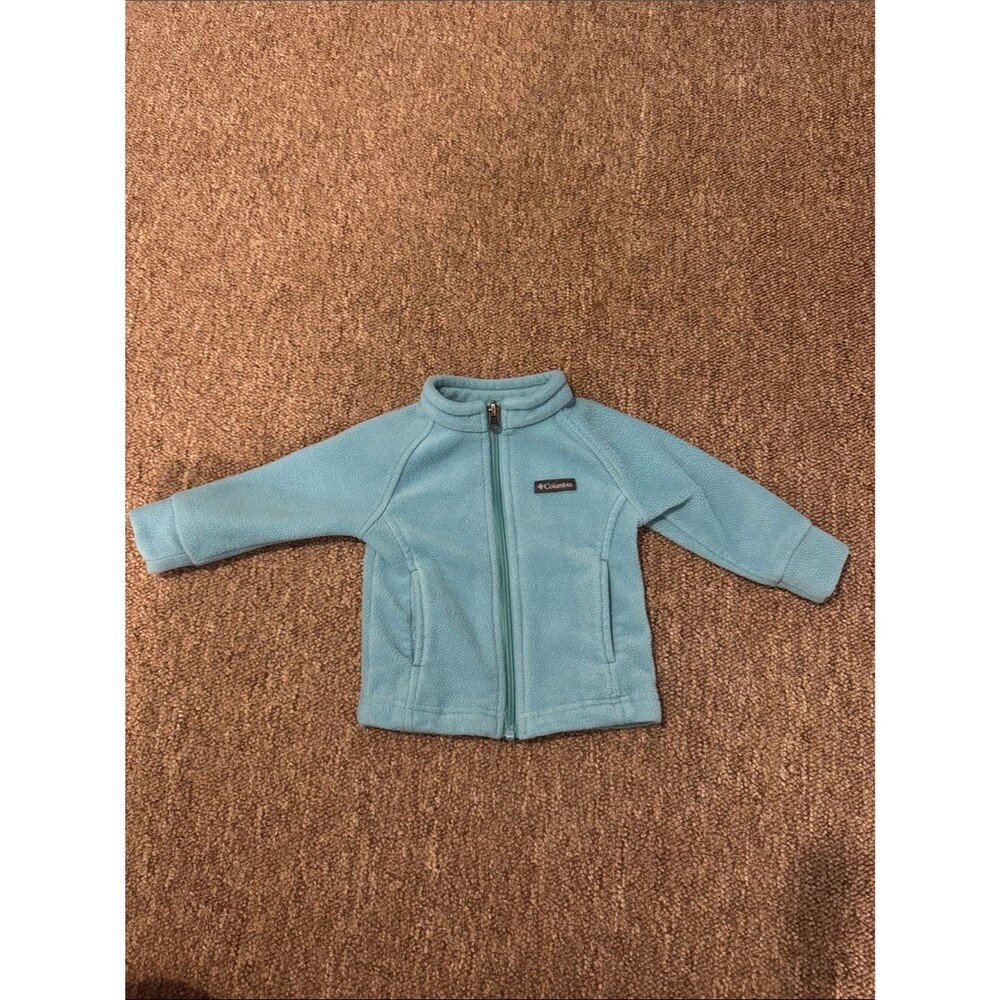 Columbia Light Blue Fleece Pea Coat